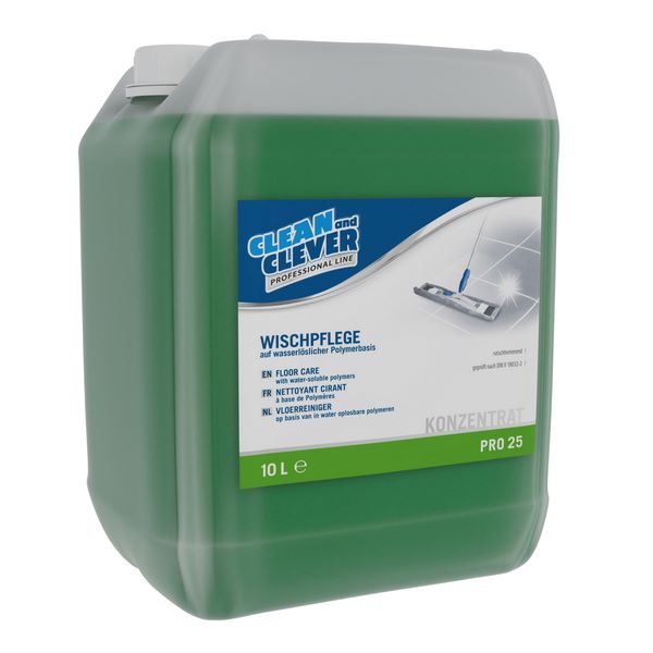 Wischpflege PRO 25, 10 lt. CLEAN and CLEVER frischer Duft, grün, flüssig, pH: 8,4, Bidon10 Liter