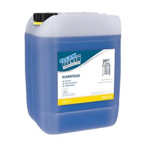 Klarspüler PRO 123, CLEAN and CLEVER, 10 lt. blau, flüssig, pH: 1,7, umweltschonend, alkoholhaltig Bidon 10 lt.