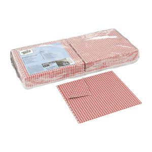 Allzwecktuch SMA 64, rot, CLEAN and CLEVER 100% Viskose, 35 × 40 cm, 140 g/m², rot Pkt à 20 Tücher.