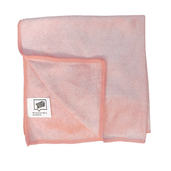 Microfasertuch SMA 62, rosa, CLEAN and CLEVER 40 × 40 cm, 280 g/m², rosa Pkt. 25 Stk.