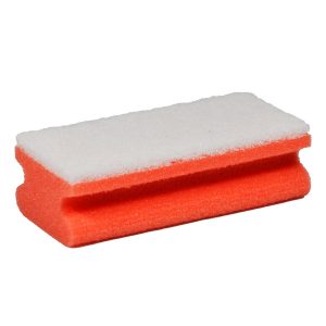 Pflegeschwamm PRO 61, CLEAN and CLEVER 7 × 15 cm, rot / weiss Pkt. 6 Stk.