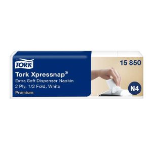 Dispo-Servietten, Einzelentnahme, 2-lagig, extrasoft 21,6 x 16,5cm, weiss Kt. à 8 Pkt (5 x200) x 1000 Stk. Kt. 8000 Stk. 15850