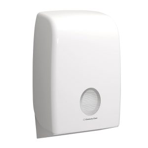 Kimberly-Clark Aquarius Handtuchspender Kunststoff, H: 399 B: 265 T: 140 mm, mit Sichtfenster, weiss