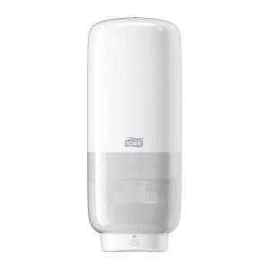 Sensorspender Tork S4, Elevation Design, weiss für 1 lt. Schaumseife Tork S4 Flacons Kunststoff mit LED-Vorratsanzeige 561600 Spendervertrag Nr.:
