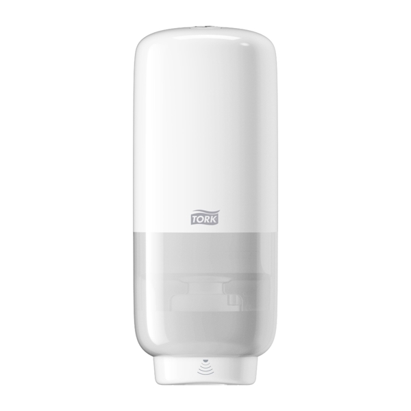 Sensorspender Tork S4, Elevation Design, weiss für 1 lt. Schaumseife Tork S4 Flacons Kunststoff mit LED-Vorratsanzeige 561600 Spendervertrag Nr.: