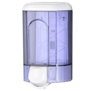 Seifenspender Cosi weiss 1,1lt. Kunststoff H: 220 x T:130 x B:115 mm, Nachfüllsystem Kunststoff weiss, transparent schlagfest, abschliessbar
