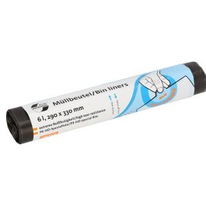 Einlagebeutel Universal 6 Liter HD-PE, grau, 170 / 120 × 330 mm, 0,006 mm Rolle à 50 Säcke Kt. 30 Rollen