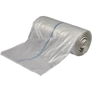 Einlagebeutel mit Verschlussband 77 Liter PE-HD, transparent, 600 × 900 mm, 0,006 mm, Rl. 50 Säcke Kt. 20 Rl.
