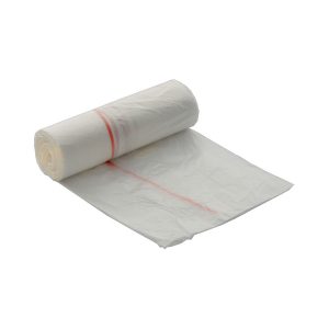 Einlagebeutel mit Verschlussband 70 Liter PE light plus, transparent 200 / 400 × 920 mm, 0,006 mm, Rolle à 25 Säcke Kt. 20 Rollen