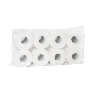 Toilettenpapier TrioDeluxe Kleinrollen Zellstoff, 3-lagig, Rolle à 250 Blatt, 9,5 × 11 cm, weiss, Blumenprägung Pkt. 48 Rl. Pal. 33 Pkt.