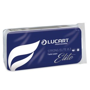 Lucart Strong 8.3 Comfort Toilettenpapier Kleinrollen Zellstoff, 3-lagig, Rolle à 250 Blatt, 9,6 × 12 cm, weiss, Blumenprägung Pkt. 72 Rl. (9x8) Pal. 21 Pkt. (1512 Rl.)