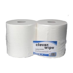 Reinigungsrollen Maxi 2-lagig,Clever Wipe, Zellstoff, 325 lfm, 903 Cps., 29 x 36 cm, Ø 28 cm geprägte Oberfläche, mit Spiralkartonkern Innen- und Aussenabwicklung Pkt. à 2 Rl. Pal. 36 Pkt