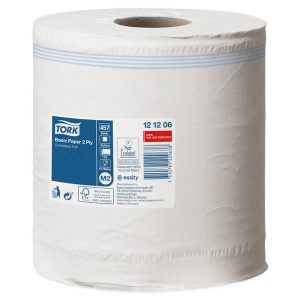 M2 Tork Standard Papierwischtücher 2-lagig Universal weiss 21 x 35 cm, 160 m, 457cps, 18.7 cm, Innenabrollung Kt. 6 Rl.