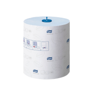 Rollenhandtuch Tork-Matic H1 Tork Advanced, blau, 2-lagig, Recycling/Zellstoff, blau 150 m, 612 Cps. blau, 38,5g/m2, 21 x 24,5 cm, Ø 19 cm 290068