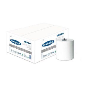 Handtuchrolle BulkySoft, 2-lagig 100% Zellstoff, weiss Micro-Prägung, lagenverleimt, Ø 18 cm, 21 cm x 150 lfm Pkt. à 6 Rl.,Pal. à 32 Pkt. 80 81815.0