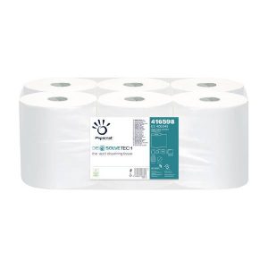 Papernet DissolveTech Handtuchrolle Zellstoff, 2-lagig, weiss, 19,8 cm × 140 lfm, Aussen Ø 18,5 cm, Innen Ø 4 cm, Microprägung Pkt. 6 Rl. Pal. 44 Pkt.