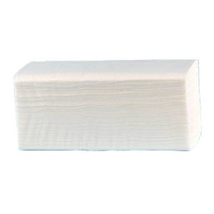 Handtuch Ultra Forte V-Falzung, Zellstoff, 3-lagig, weiss, 21,5 × 20,6 cm, Tiefe gefaltet 10,3 cm, 150 Blatt Pkt. 3000 Blatt. Pal. 32 Pkt