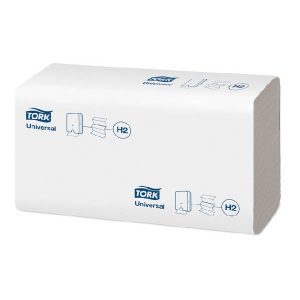 Papierhandtuch Tork Xpress Universal - H2 System, 1-lagig Multifold, weiss,19,6 x 25.5 cm, Tiefe gefaltet 8.5 cm Kt. 4830 à Stk. UV 21 x 230 Pal. à 32 Pkt. (150100)