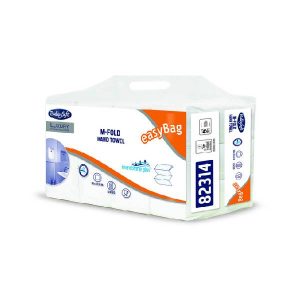 Bulkysoft Membrane Plus Handtuch W-Falzung, Zellstoff, 3-lagig, weiss, 21,5 × 32 cm, Tiefe gefaltet 8 cm, Bund 120 Blatt, Kt. 1440 Baltt (12 x 120) (82314)